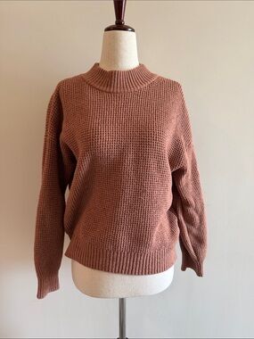 Old Navy Mauve Knit Mock Neck Sweater